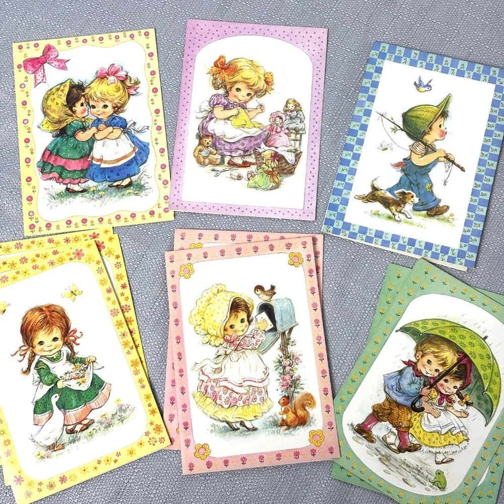 Bright Eyes Vintage 60’s Birthday and Get Well Cards & Envelopes